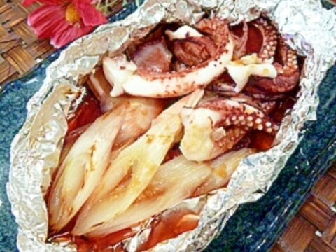 醤油麹でコク旨!イカゲソの☆ホイル焼き